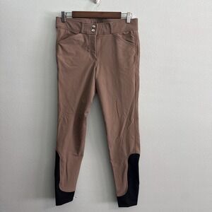 Dover Saddlery English Riding Pants Breeches Women Size 28 Silicone Knee Patches